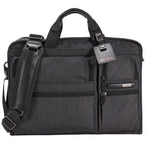 Tumi Compact Large Screen Laptop Briefcase Grey Roomy Attaché